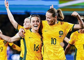 크리스 민스 NSW 주총리, 마틸다스 공휴일 지정 지지 A Matildas World Cup win could usher in a public holiday. (Getty)