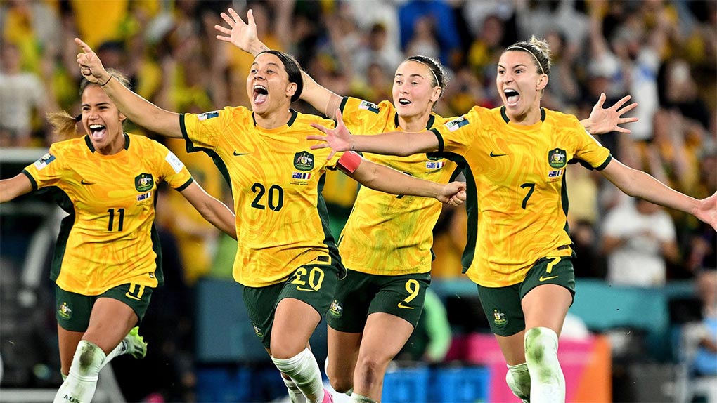 Scammers are looking to take advantage of Australia's success at the World Cup. (Photo by Bradley Kanaris Getty Images)