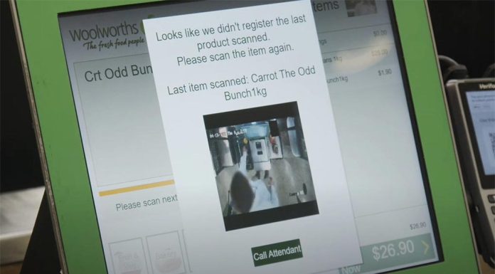 물가고에 슈퍼마켓 절도사건 급증 Woolworths has expanded its AI self-checkouts to 250 stores in NSW, Queensland and Victoria. (Woolworths)