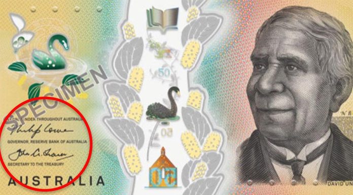 호주 지폐, 최초 여성 사인 인쇄 예정 Change to the signature on Aussie bank notes. (RBA)
