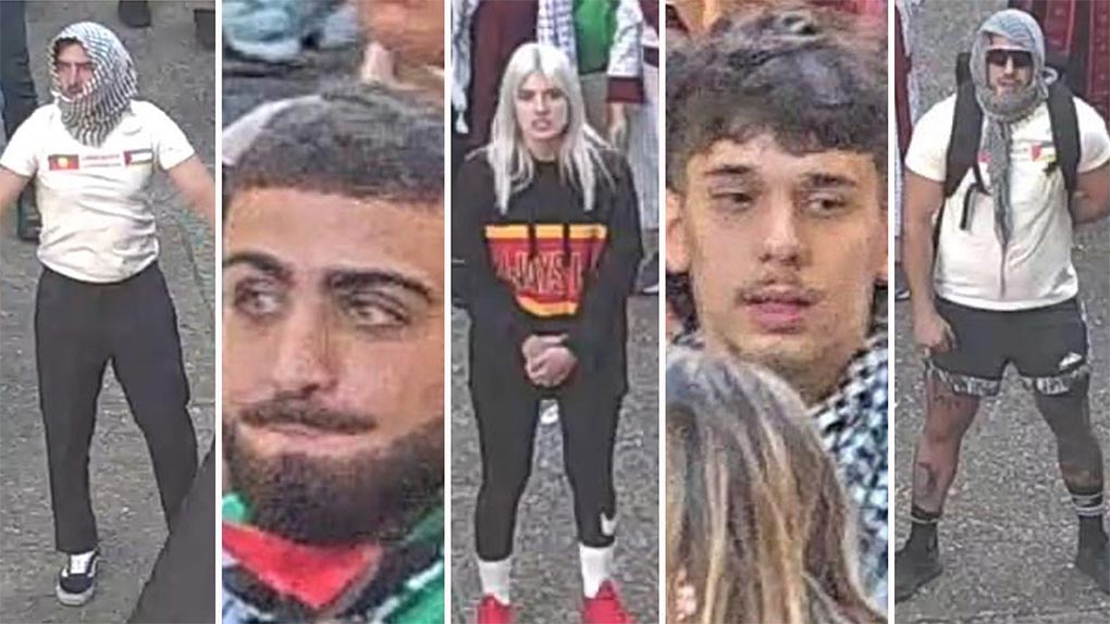NSW Police have released images of five people they alleged were involved in the incident. (Nine).jpg