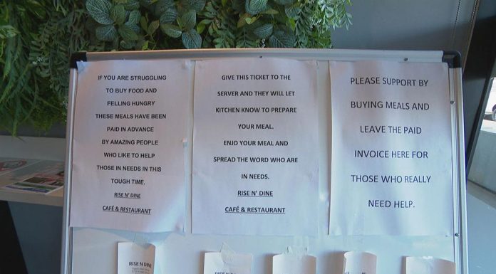 시드니 한 카페와 고객들, 무료 식사 제공 선행 The pay-it-forward initiative has already seen 50 meals purchased for donation in the six months since the cafe opened. (Nine)