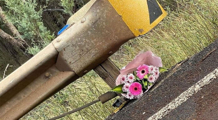 경찰, 콘서트 여행 중 사망한 테일러 스위프트 ‘슈퍼 팬’을 위해 헌화 Dubbo police officers layed flowers after a girl was killed on the way to Taylor Swift concert. (NSW Police Force )