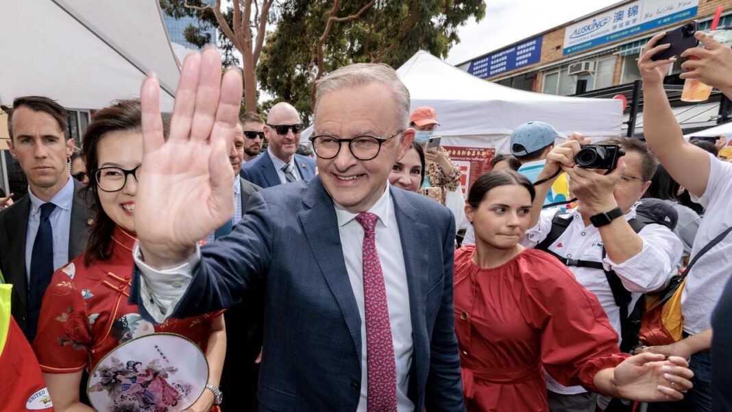 Prime Minister Anthony Albanese attends the Golden Age Lunar New Year Festival in Box Hill. Picture NCA NewsWire David Geraghty