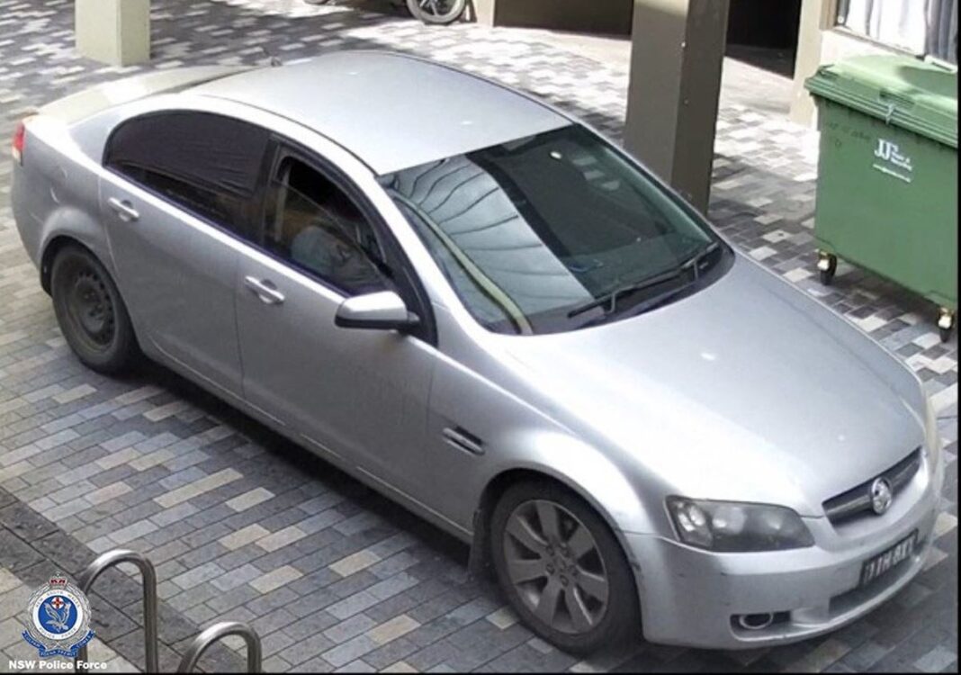Police believe the men drove away in this silver Holden Commodore registered in Victoria. (NSW Police)