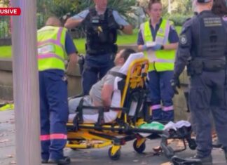 NSW 남성, 경찰관 머리 찌른 혐의로 기소 Okan Ozcan has been charged and formally refused bail after a police officer was stabbed in the Sydney CBD yesterday. (9News)