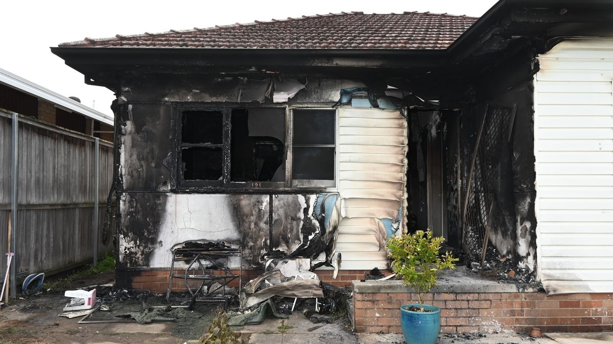 A couple hospitalised after a house fire in Fairfield West are believed to victims in a case of mistaken identity. (NSW Police)