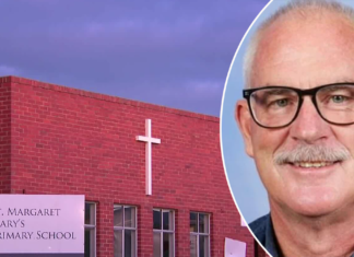 멜번 교사이자 전 교장, 학교에서 추락 사고로 사망하다 Paul Hogan, a relief teacher at St Margaret Mary's Primary School in Spotswood in the inner-west, was involved in a freak accident on Thursday, June 27, 2024. (9News)