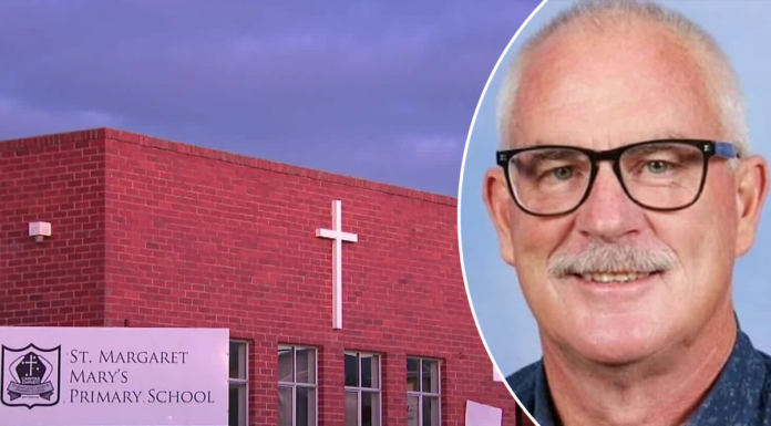 멜번 교사이자 전 교장, 학교에서 추락 사고로 사망하다 Paul Hogan, a relief teacher at St Margaret Mary's Primary School in Spotswood in the inner-west, was involved in a freak accident on Thursday, June 27, 2024. (9News)