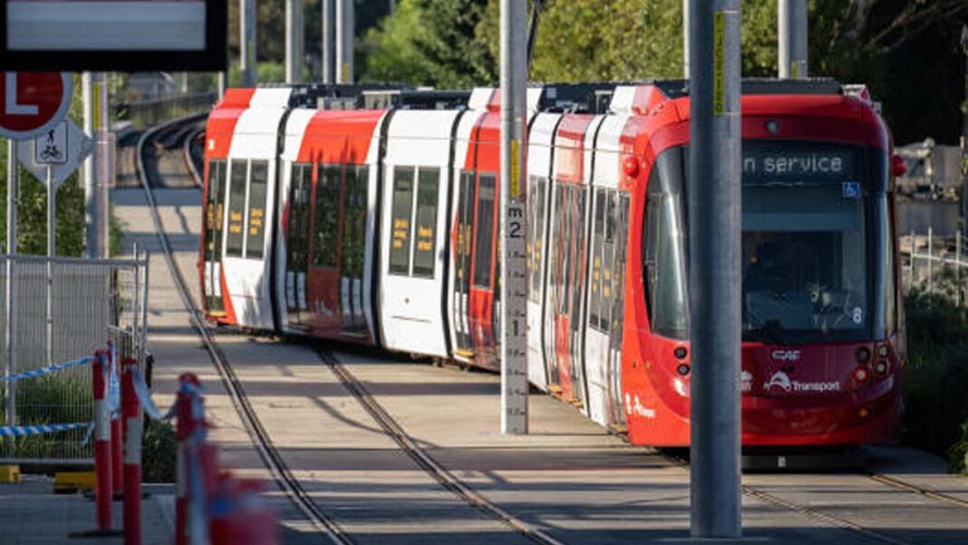 A strike will halt light rail services in Sydney today. (Wolter Peeters, The Sydney Morning Herald) (Nine)