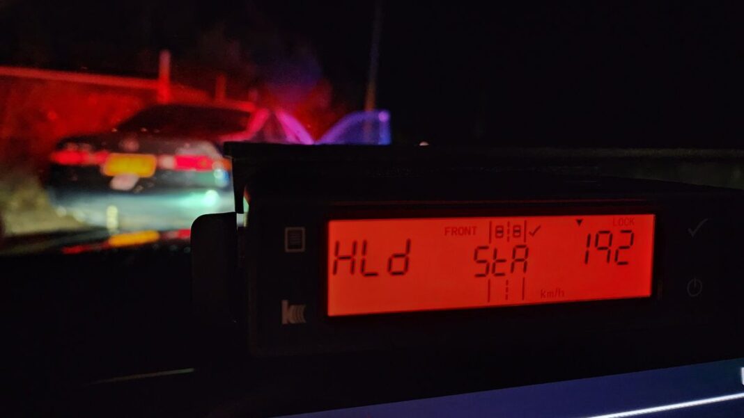 An 18-year-old man was caught travelling at 192kmhr on the NSW Central Coast, police say. (NSW Police)