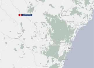 NSW 나로민에서 경찰차를 훔친 남성 수배 openstreetmap_contributors
