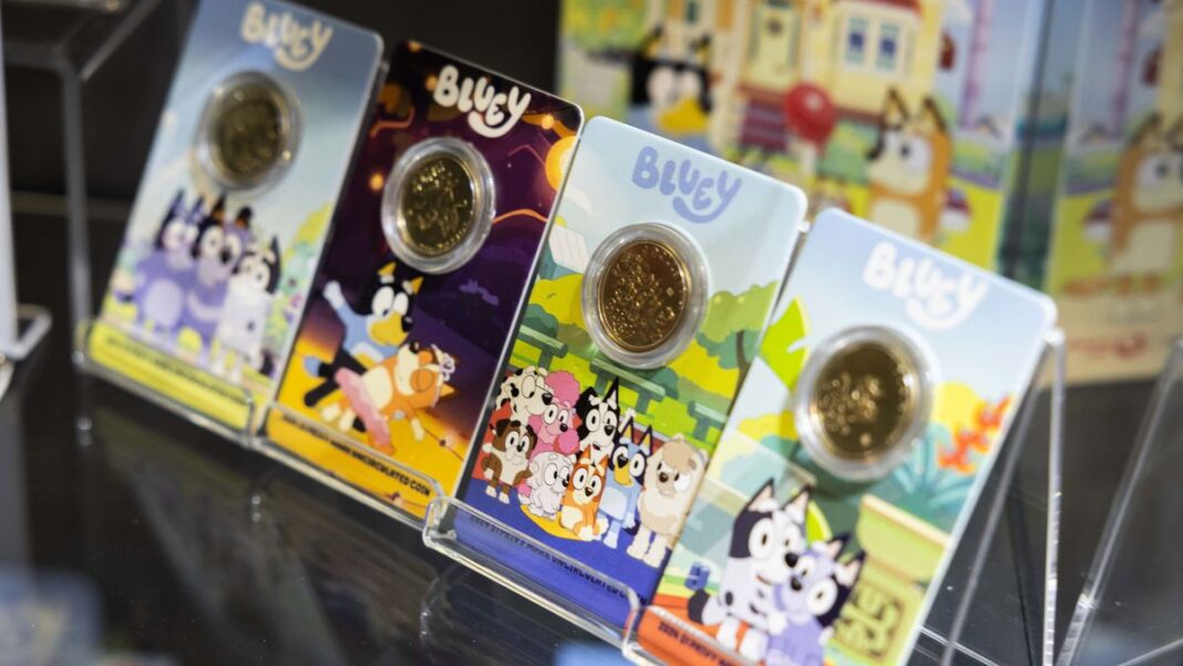 Special edition Bluey coins are now available through Australia Post. (Australia Post)