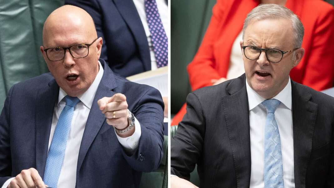 Opposition Leader Peter Dutton and Prime Minister Anthony Albanese will face off in Parliament on Monday with questions over flight upgrades likely to dominate.CreditAlex Ellinghausen