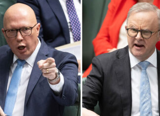 자유연정 피터 더튼 차기 총리 유력 Opposition Leader Peter Dutton and Prime Minister Anthony Albanese will face off in Parliament on Monday with questions over flight upgrades likely to dominate.CreditAlex Ellinghausen