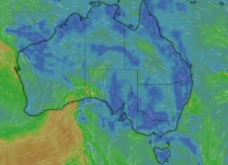 호주 동부 해안, 거대한 우박, 강력한 폭풍과 추가적인 홍수 경고 The east coast, including some parts of inland Queensland, are bracing for more storms. (Windy.com)