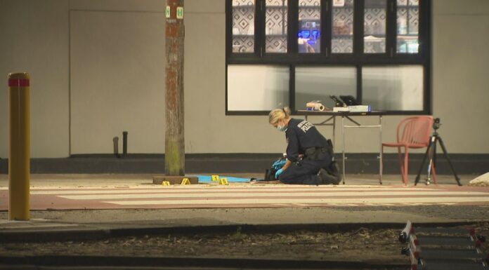 시드니 남서부 총격 및 차량 화재는 ‘타깃공격’ Bullets were fired into a business at Georges Hall overnight. (9News)