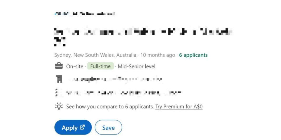 If a job has been advertised for more than a month, Ms Parker said it could be a sign it is a ghost job. Picture LinkedIn