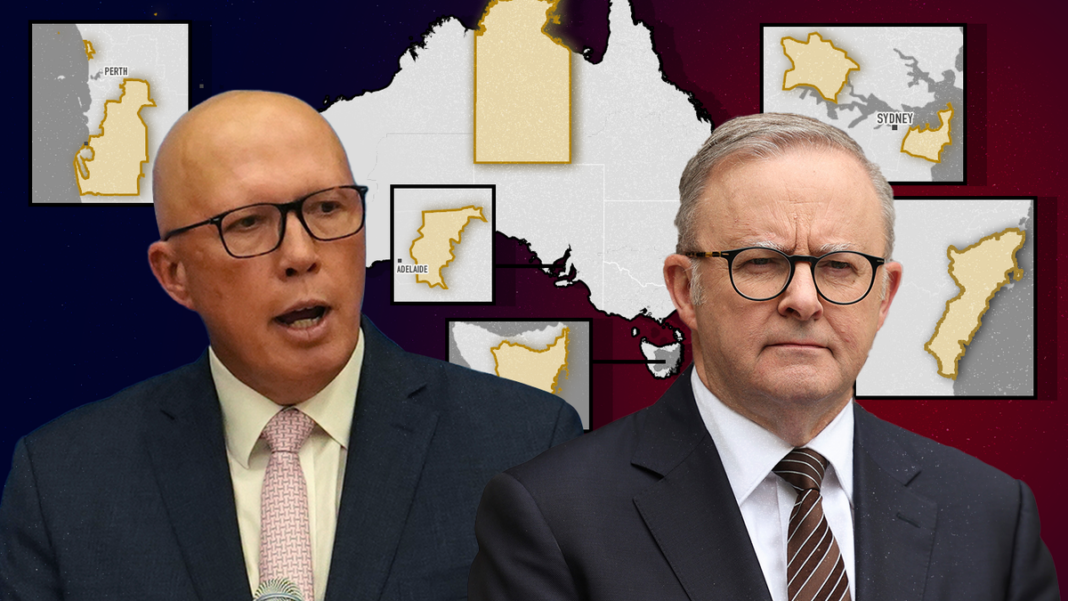 Eight seats have a less than 1 per cent margin heading into this year's federal election. (Nine)
