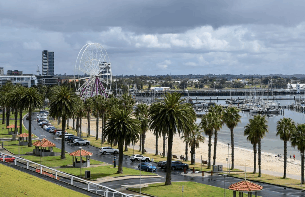 The Eastern Beach in Geelong, Victoria. (Nine)