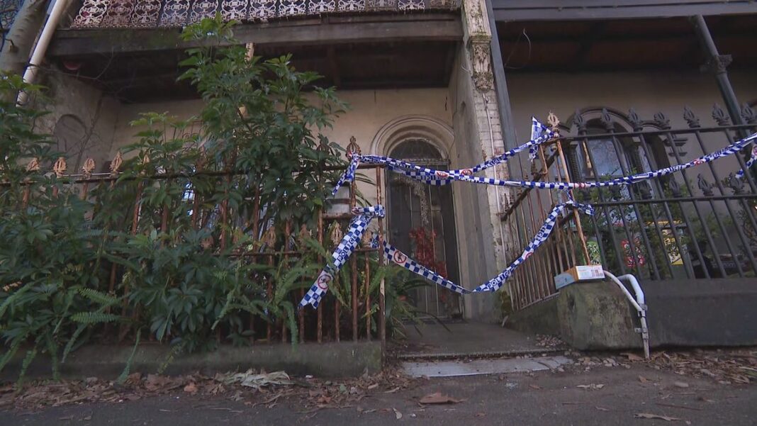 The bodies of two men were found at the home yesterday. (Nine)