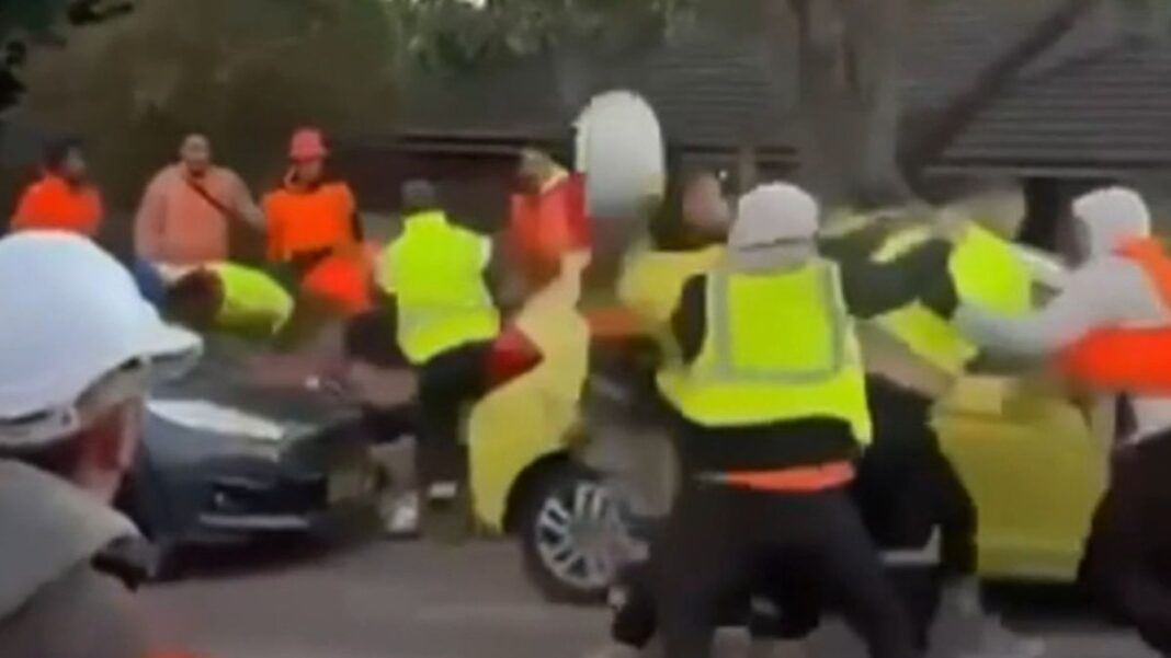 Two men have been charged over a brawl at a Sydney construction site. (Nine)
