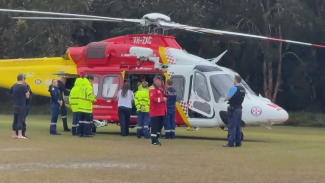 The teen suffered injured to his arms and hands and was airlifted to to Gold Coast University Hospital(Nine)