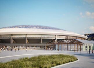 타즈마니아, 맥쿼리 포인트 경기장 건설로 350억 달러 시장 공략 확대 기대 Concept design of the proposed Macquarie Point stadium. Picture Cox Architecture