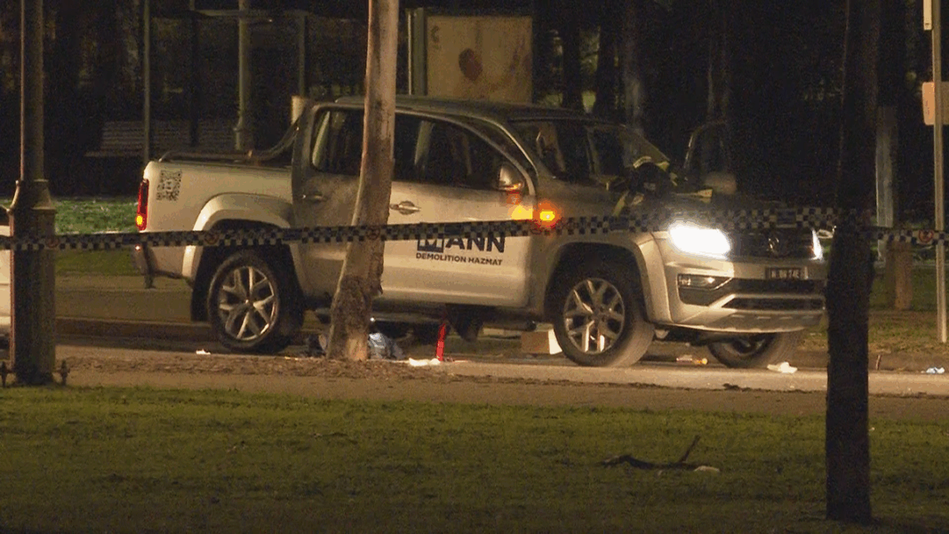 Officers scoured the area this morning, but have been unable to locate a weapon. (Nine)