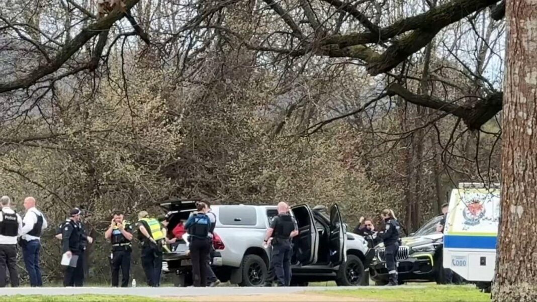 There are grave fears for two police officers after a shooting at a rural property in northeast Victoria. Credit Google Maps 7news