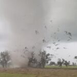 1.Tornado in Cowra spotted by a farmer ripping through the fields. (Nine)