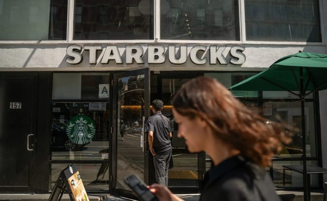 Starbucks shuttered hundreds of stores across the US on the weekend.CreditBloomberg