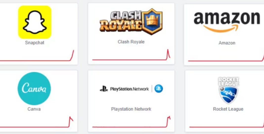 Down detector shows mass outages linked to AWS. Picture Down Detector_news.com.au