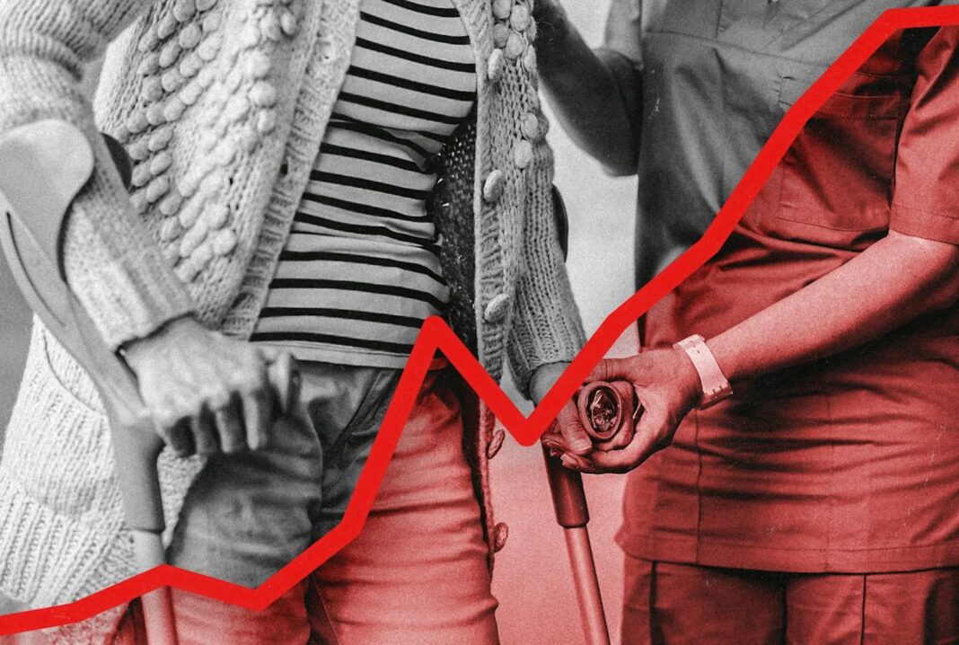 The number of patients in NSW hospitals awaiting discharge to aged and disability care has jumped more than 60 per cent in a year, the latest data shows. CreditAresna Villanueva