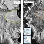 14.Between 2022 and 2023, broken fast ice allowed ocean water to reach the Hektoria glacier, shrinking it by half. (Photo Adrian Luckman via CNN Newsource) (CNN)_9news