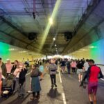 7.Thousands of people were allowed to walk through the new West Gate Tunnel on Sunday ahead of its official opening next month. (ABC News Leanne Wong)_ABCNEWS