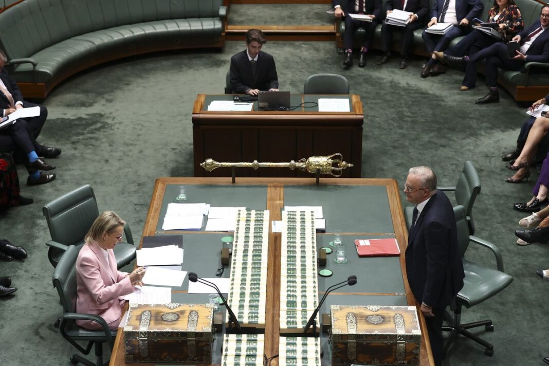 Leader of the Opposition Sussan Ley and Prime Minister Anthony Albanese during the first Question Time of the 48th parliament in the House of Representatives at Parliament House in Canberra (Dominic Lorrimer)