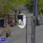 14.CCTV captures the moment the alleged gunmen step out of their Campsie rented room. (9News)