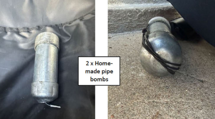 시드니 본다이 총격 사건 새 혐의 공개 .Two of the homemade bombs found at the scene in Bondi. (Supplied)_9news