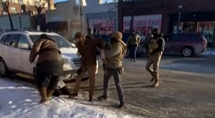 미니애폴리스 ICE 요원 총격, 알렉스 프레티 사망 Alex Pretti tried to help a woman who was pushed to the ground by ICE agents. (Reuters)-9NEWS