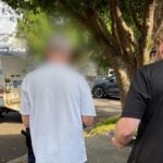 12.An image released by NSW Police showing the arrest of Sydney private school teacher Peter James Adams. (NSW Police)_9news