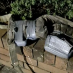 9.Police searched his car, where they allegedly found another duct-taped vest, a face mask and a tin believed to contain prohibited drugs. (TodayNSW Police)
