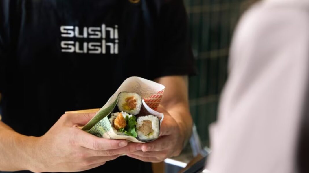 The business started in Melbourne, with one of its most popular takeaway items the sushi hand roll. Picture Supplied_news.com.au