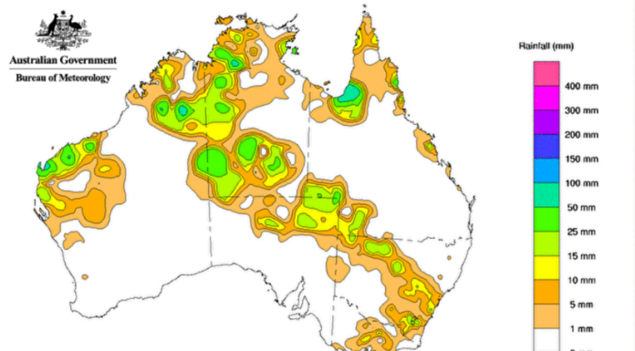 호주 전역 폭우, 기록적 폭염 몇 주 만에 급변 Rainfall was recorded across parts of every state and territory. (Bureau of Meteorology)_9news
