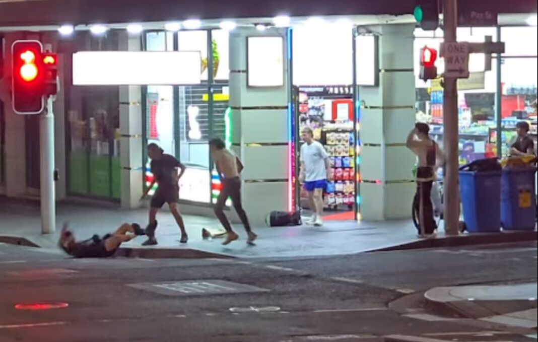 One of the Korean men was hit in the head from behind. Picture Instagram_news.com.au