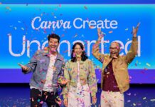 시드니 캔바, 호주 AI 기업 2곳 인수 Canva founders Melanie Perkins, Cliff Obrecht and Cameron Adams. (Supplied)_9news