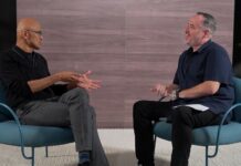 마이크로소프트, 호주에 250억달러 투자 발표 Microsoft CEO Satya Nadella speaks to Today technology expert Trevor Long. (Nine)