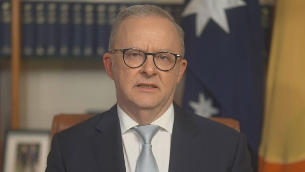 Prime Minister Anthony Albanese's address to the nation received mixed reviews. (Nine)