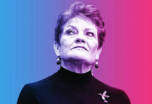 호주 원 네이션당 정점에서 주춤세로 원 네이션 대표 폴린 핸슨과 당이 최근 리졸브 정치 모니터에서 하락세를 보였다. (사진 시드니 모닝 해럴드)