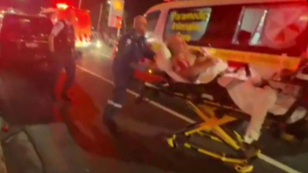 1.Both diners were taken to hospital after allegedly being stabbed. (Nine) Both diners were taken to hospital after allegedly being stabbed. (Nine)